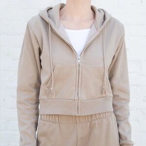 Brandy Melville Cropped Zip-up hoodie - minor flaw!